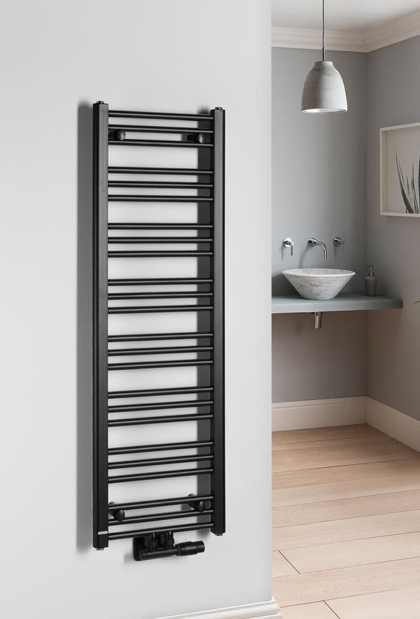 ALBRECHT grzejnik 400x1250 mm, elektryczny, czarny mat