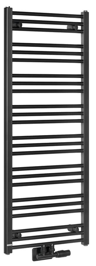 ALBRECHT grzejnik 500x1250 mm, podłączenie centralne, czarny mat
