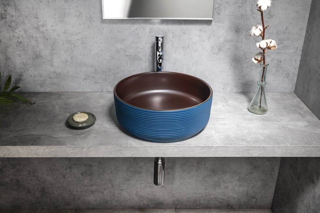 PRIORI umywalka ceramiczna nablatowa Ø 41 cm