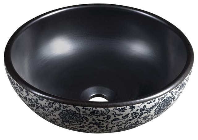 PRIORI umywalka ceramiczna nablatowa Ø 41 cm z wzorem