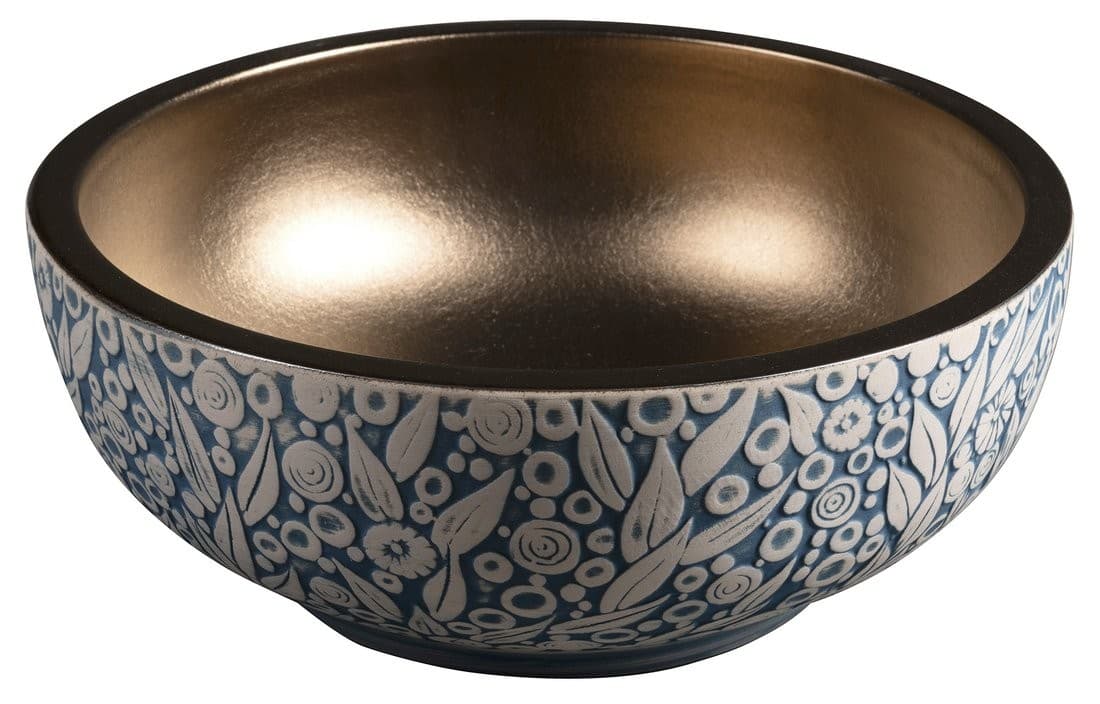 PRIORI ceramiczna umywalka nablatowa Ø 41 cm z wzorem