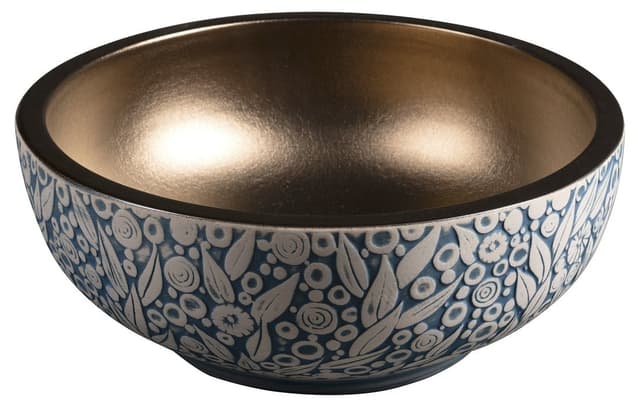 PRIORI ceramiczna umywalka nablatowa Ø 41 cm z wzorem