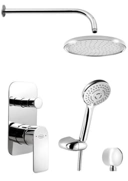 DAPHNE zestaw prysznicowy z baterią podtynkową, chrom