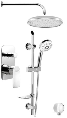 DAPHNE zestaw prysznicowy z baterią podtynkową, chrom