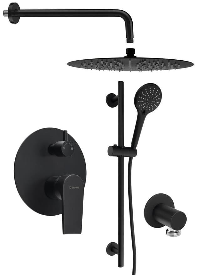 KAI zestaw prysznicowy podtynkowy z baterią, obrotowy, 2 wyjścia