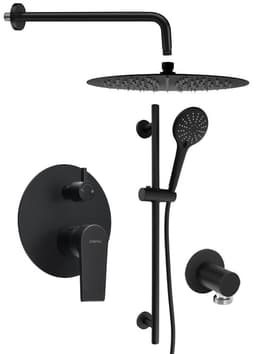 KAI zestaw prysznicowy podtynkowy z baterią, obrotowy, 2 wyjścia