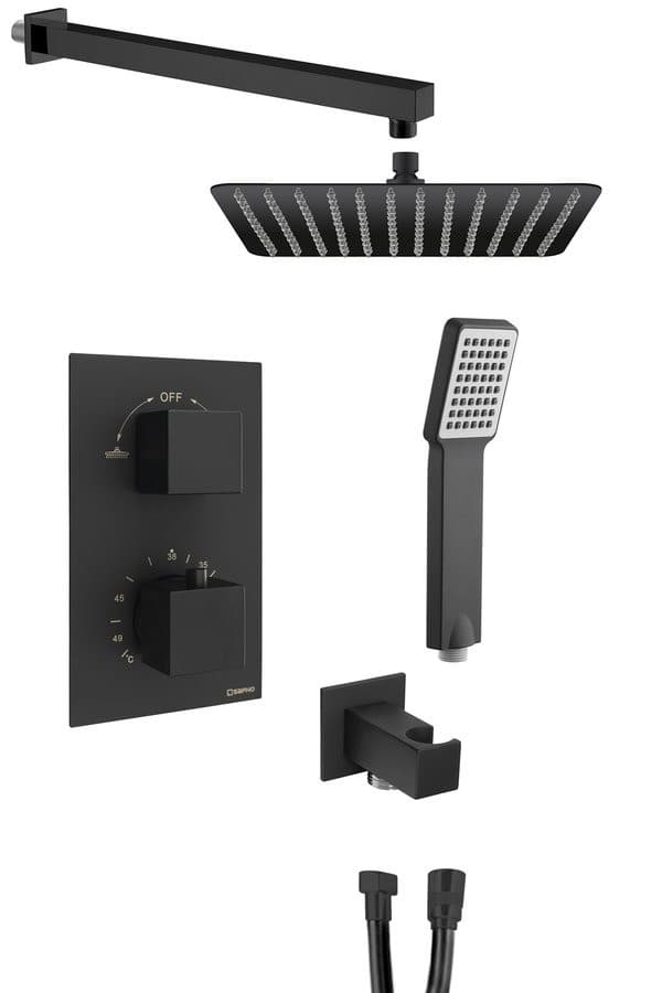 LATUS zestaw prysznicowy z baterią termostatyczną, podtynkową