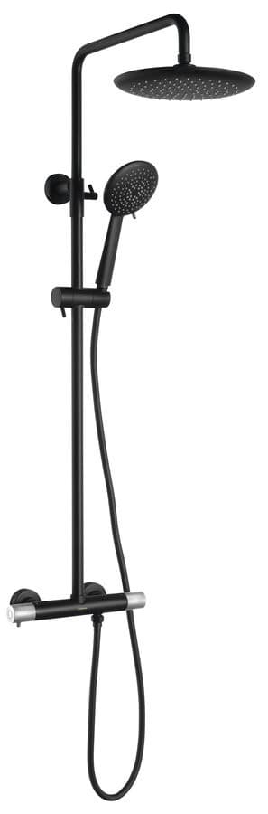 SOLARIS zestaw prysznicowy z baterią termostatyczną mat/chrom