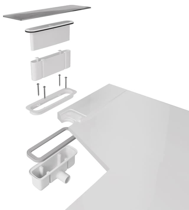 KAZUKO syfon do brodzika z maskownicą, DN40, stal nierdzewna