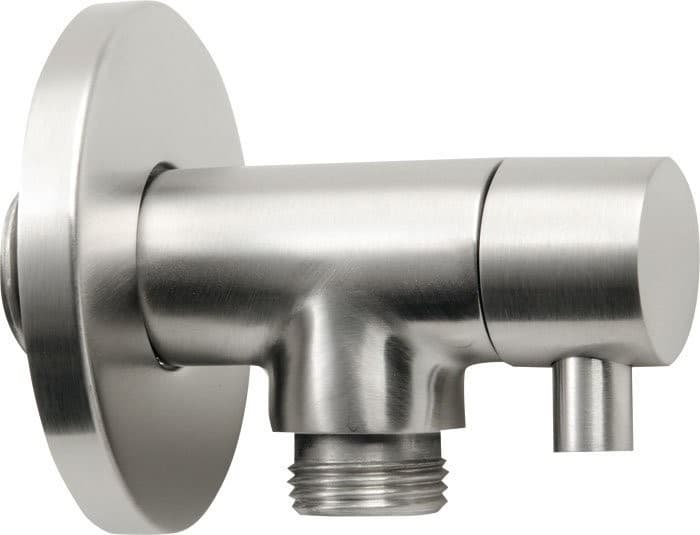 MINIMAL zawór kątowy 1/2"x 3/8", stal nierdzewna do wody ciepłej