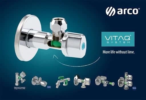 ARCO zawór kątowy podwójny A-80 1/2"x3/8" dwudrożny anticalc