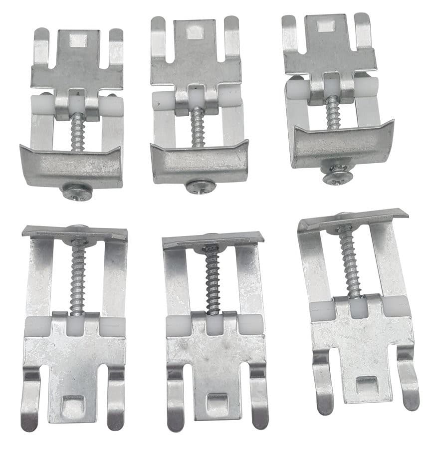 Uchwyty do zlewozmywaków Aqualine, stal nierdzewna (6 szt.)