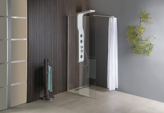WALK-IN ścianka prysznicowa 900 mm ze wspornikiem, szkło czyste