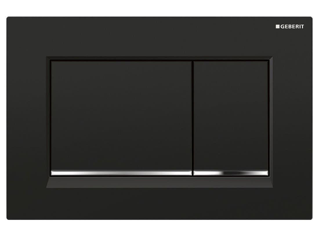 GEBERIT SIGMA30 przycisk spłukujący, czarny połysk/chrom