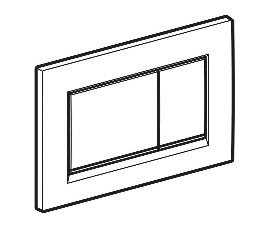 GEBERIT SIGMA30 przycisk spłukujący, czarny połysk/chrom