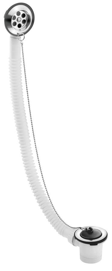 Zestaw odpływowy do wanny z korkiem, stal nierdzewna L-700mm