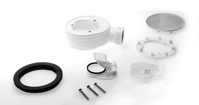 Syfon extra niski do brodzików Ø 90mm, stal nierdzewna