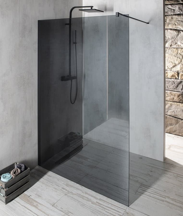 VARIO BLACK kabina prysznicowa Walk-In dymione szkło 1400 mm