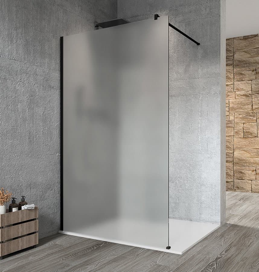 VARIO BLACK kabina prysznicowa Walk-In, szkło matowe 800mm