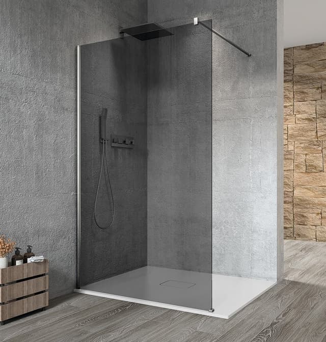 VARIO CHROME kabina prysznicowa Walk-In, 1200 mm, szkło dymione