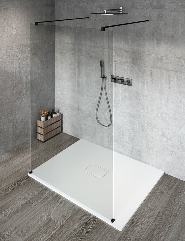 VARIO BLACK jednoczęściowa kabina prysznicowa Walk-In 1200 mm