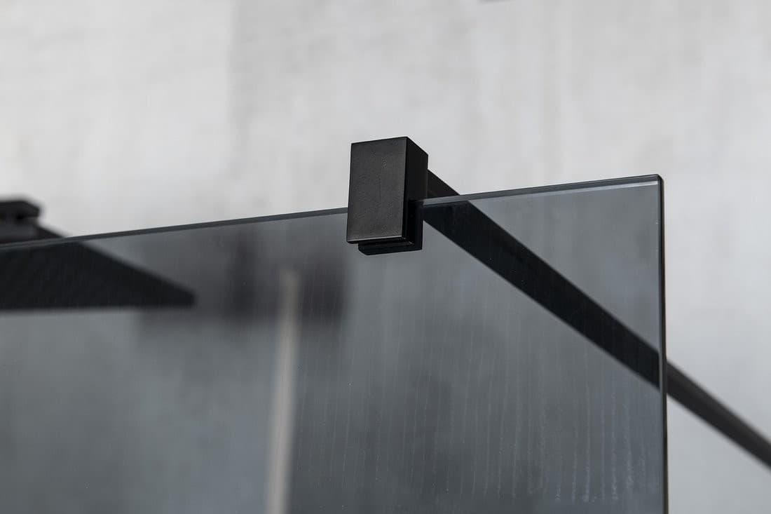 VARIO BLACK kabina prysznicowa Walk-In 1100 mm szkło dymione