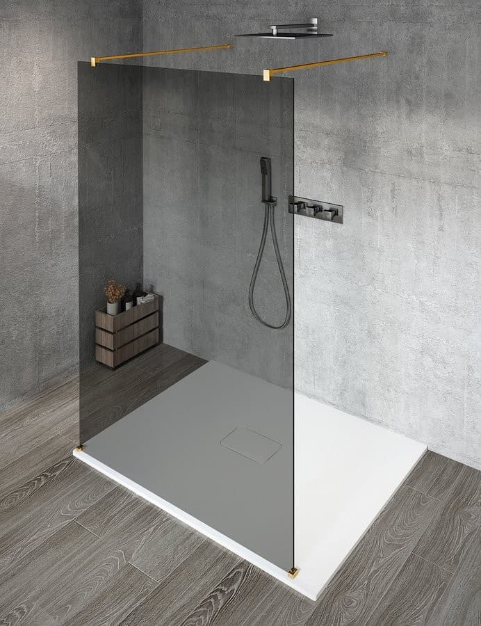 VARIO GOLD kabina prysznicowa Walk-In, 700 mm, szkło dymione