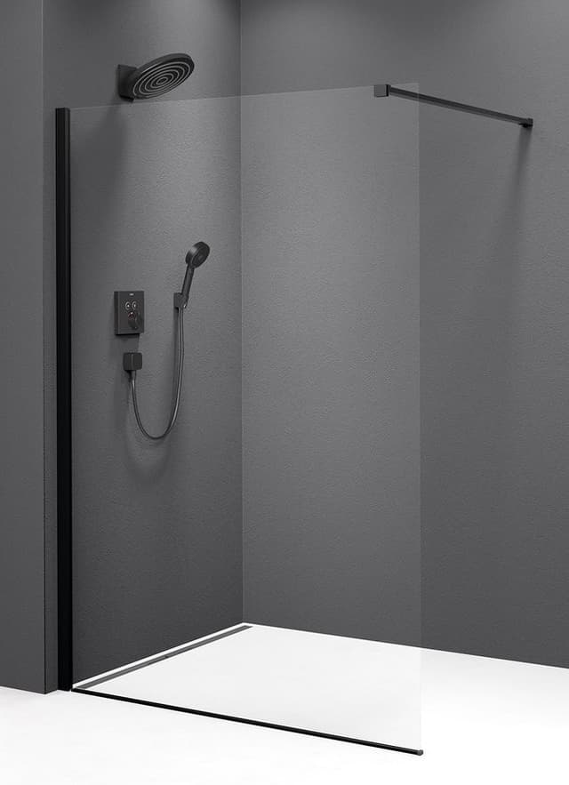 MODULAR SHOWER BLACK ścianka walk-in 800 mm z Antidrop