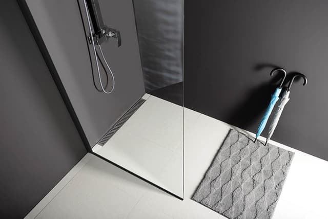 MODULAR SHOWER BLACK ścianka walk-in 800 mm z Antidrop