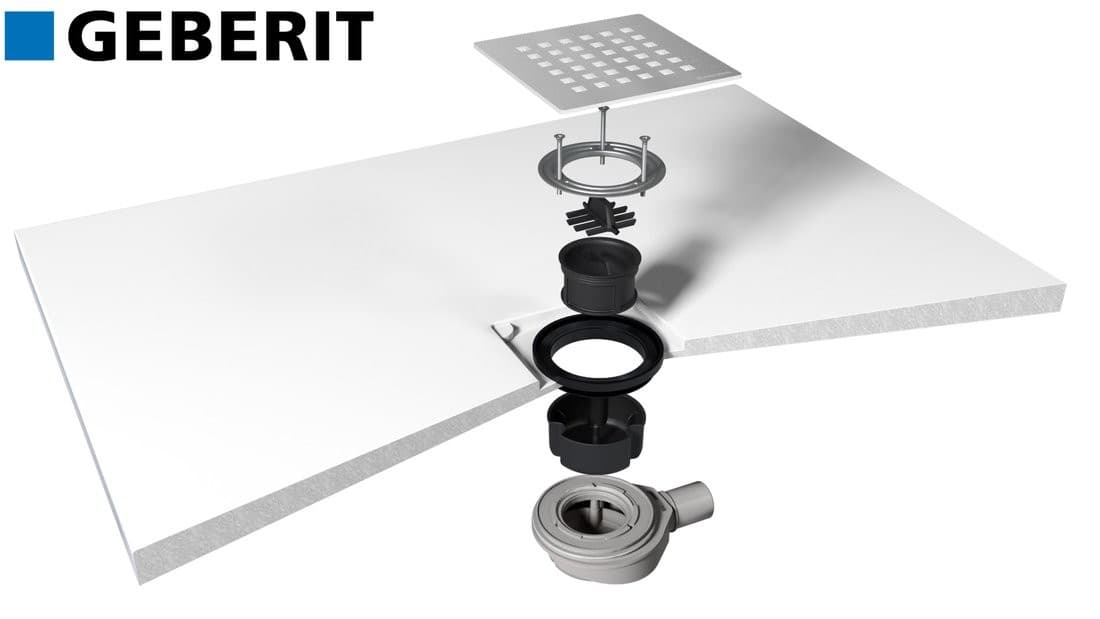 FLEXIA GEBERIT syfon do brodzików 90mm DN40 stal nierdzewna