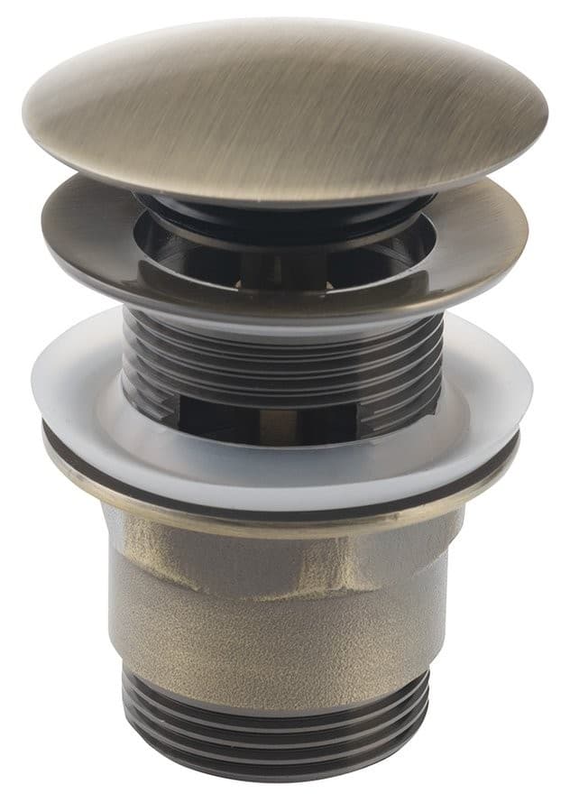 Korek umywalkowy 5/4" Klik-Klak, duży brązowy grzybek