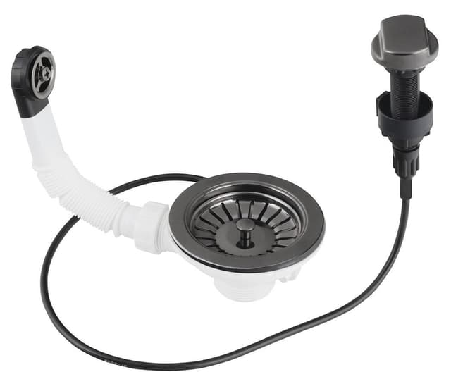 Spust zlewozmywakowy 6/4 stal nierdzewna z przelewem PVD