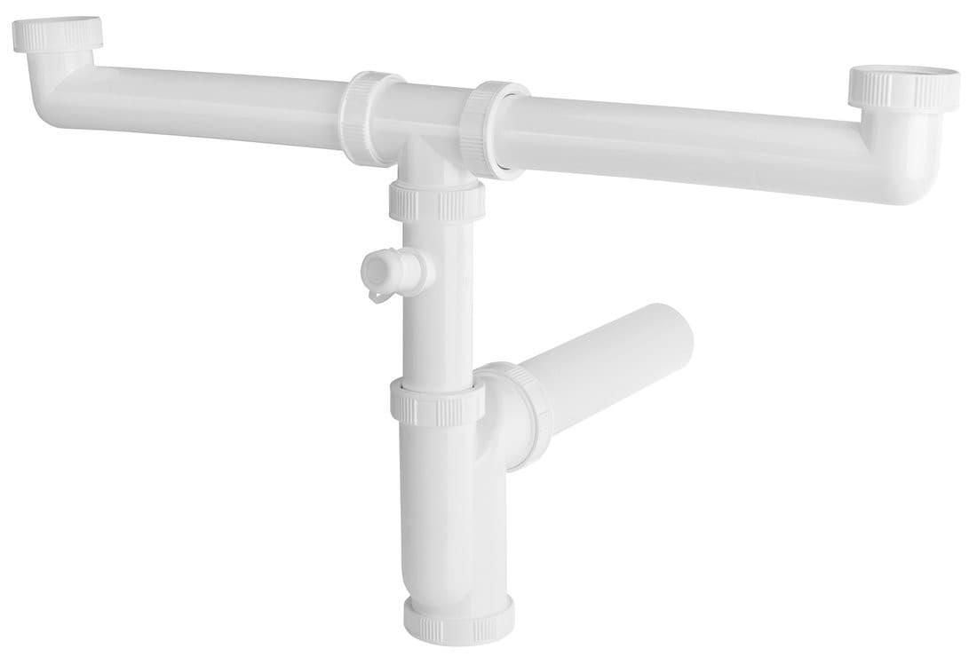 Syfon zlewozmywakowy 2-komorowy z przyłączem DN50