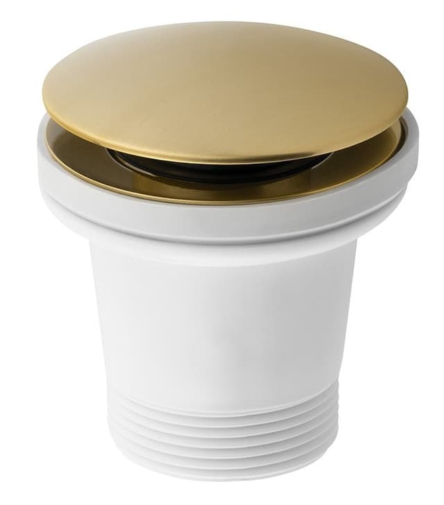 Korek wannowy Klik-Klak 6/4, złoty szczotkowany