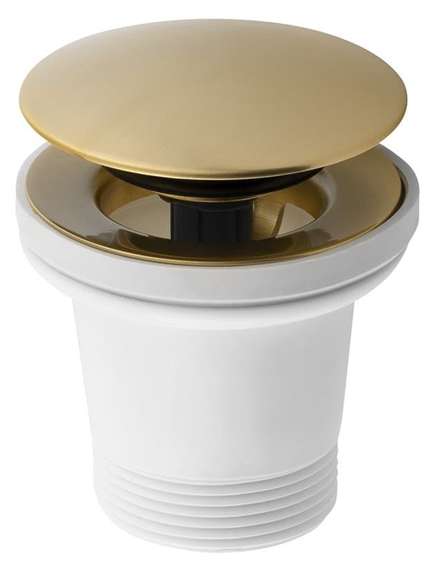 Korek wannowy Klik-Klak 6/4, złoty szczotkowany