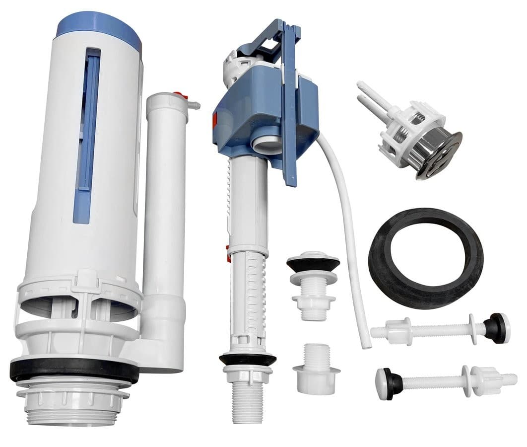 Mechanizm spłukujący DUAL 49mm z przyciskiem, czarny