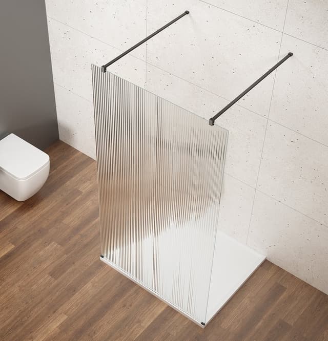 VARIO BLACK jednoczęściowa kabina prysznicowa Walk-In 1200 mm