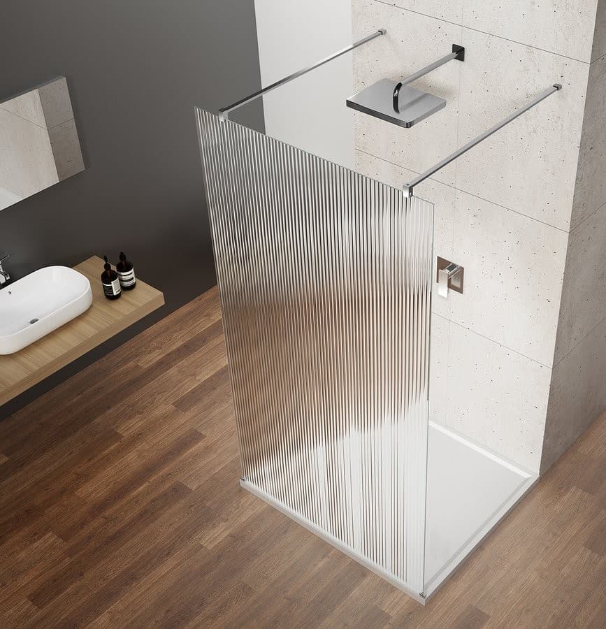 VARIO CHROME kabina prysznicowa Walk-In, szkło nordic 700 mm