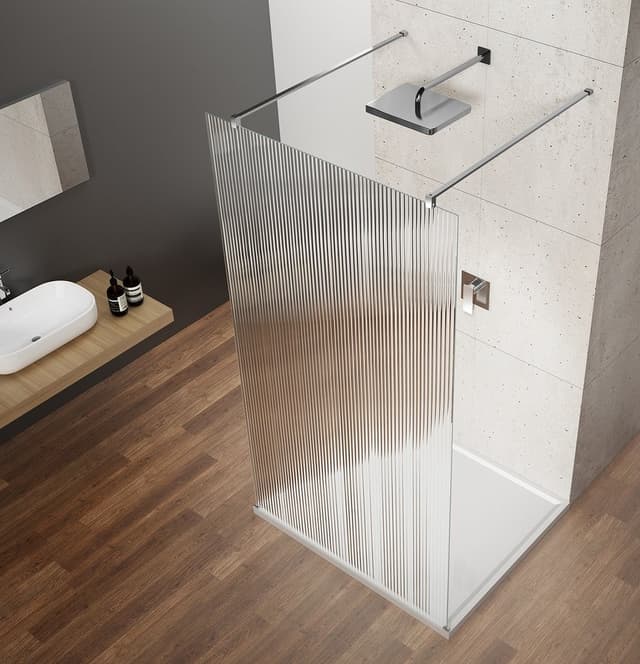 VARIO CHROME kabina prysznicowa Walk-In, szkło nordic 700 mm