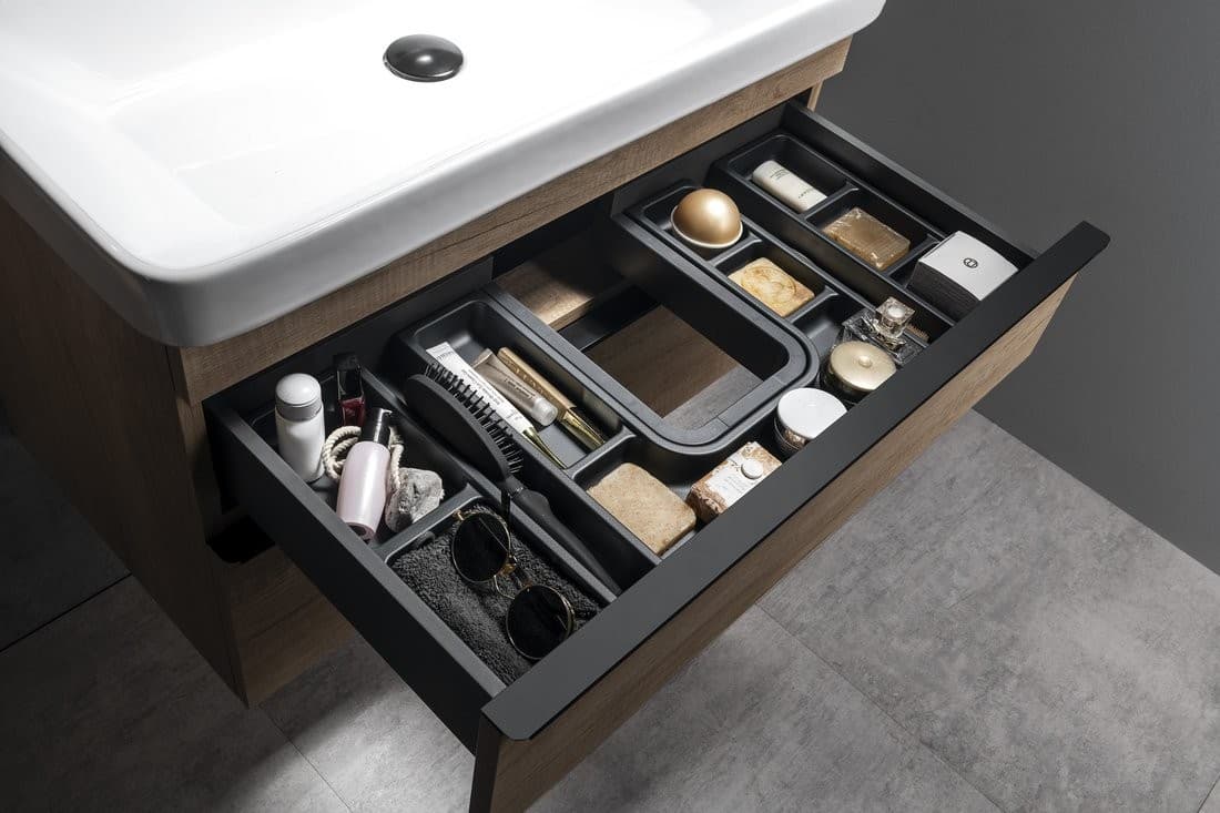 Organizer boczny LINDO 2szt 114x36 mm antracytowy