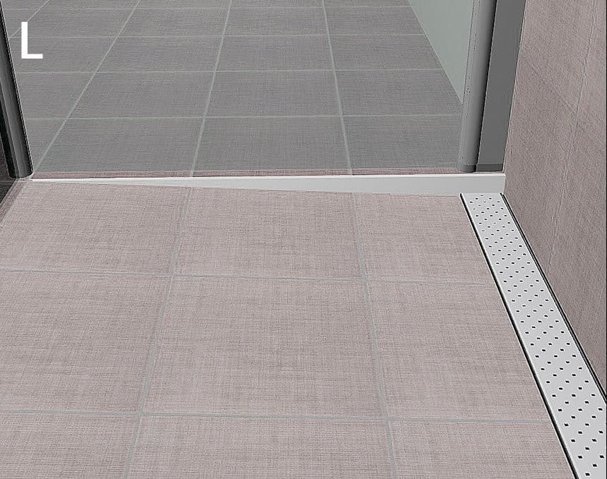 Listwa spadkowa lewa 10mm, 1200mm - stal nierdzewna mat