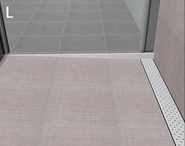 Listwa spadkowa lewa 10mm, 1200mm - stal nierdzewna mat