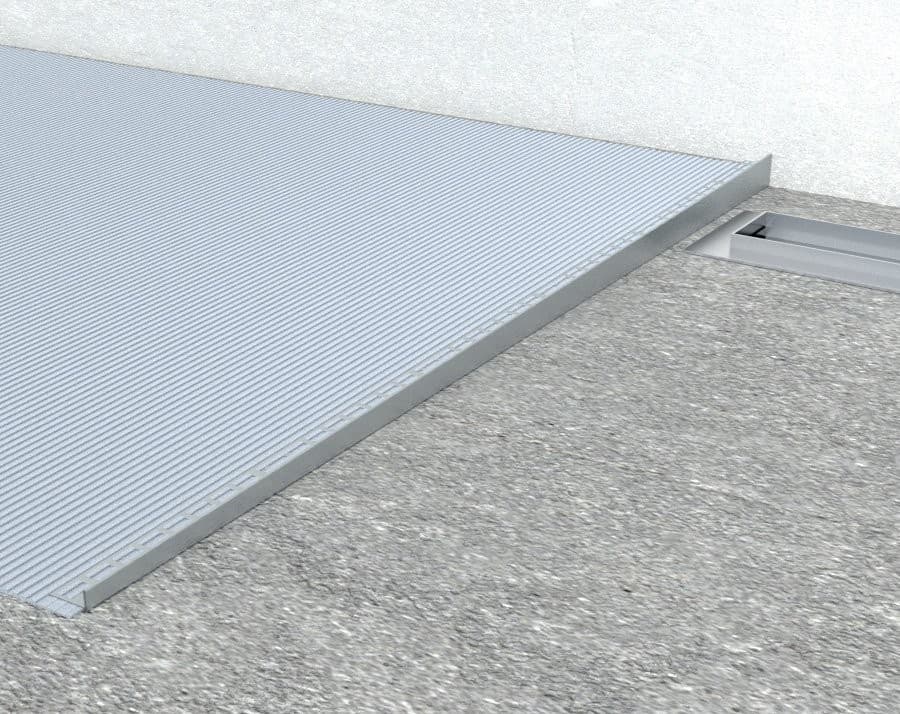 Listwa spadkowa lewa 10mm, 1200mm - stal nierdzewna mat