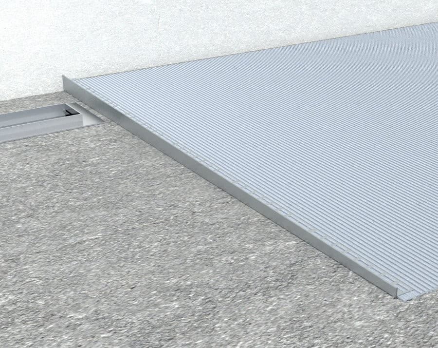 Listwa spadkowa prawa 10mm, 1200mm, stal nierdzewna mat