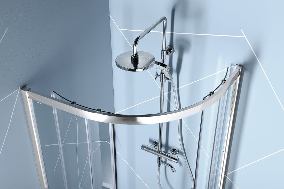 EASY LINE półokrągła kabina prysznicowa 1100x800mm, szkło czyste