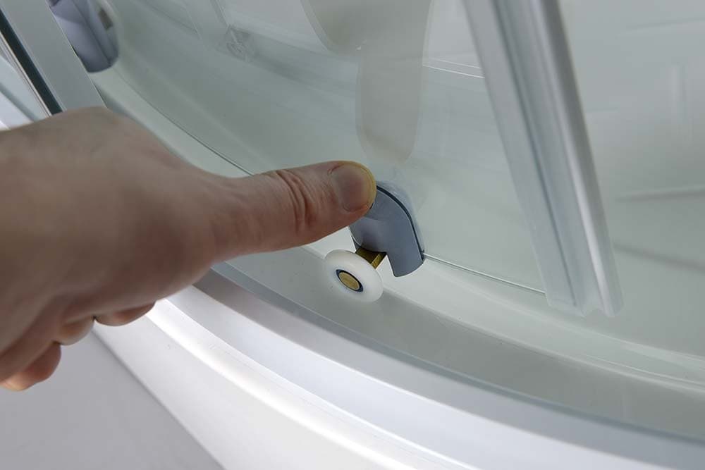 AIGO półokrągły boks prysznicowy 900x900 mm, biały