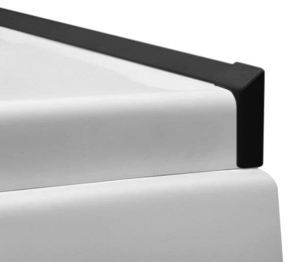 Listwa do wanien i brodzików czarna 1950mm z akcesoriami