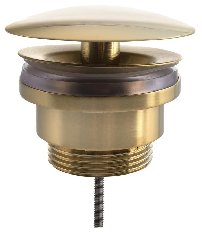 Korek umywalkowy 5/4', niezamykany, duży grzybek złoty