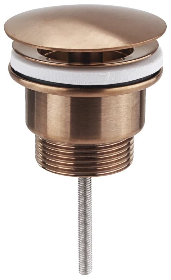 Korek umywalkowy 5/4', duży grzybek, miedź matowy