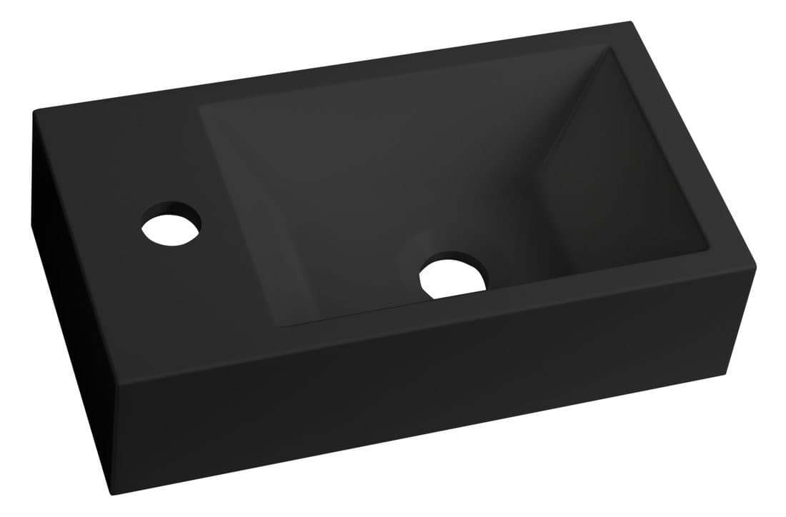 AMAROK umywalka kompozytowa 40x22 cm z lewą baterią